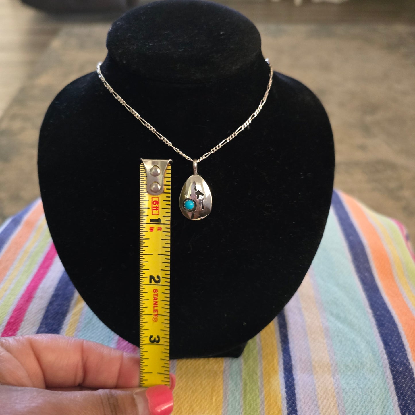 Sterling silver turquoise pendant