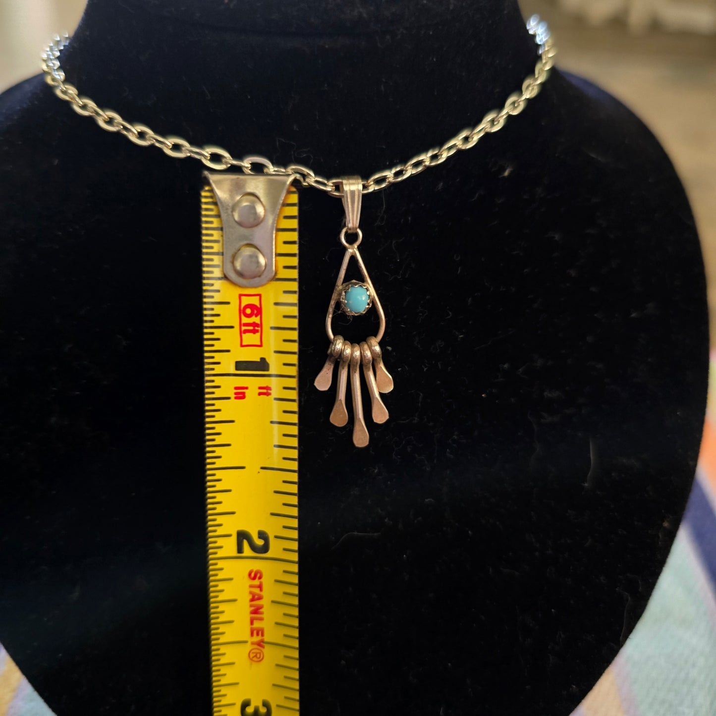 Sterling silver turquoise sunshine charm