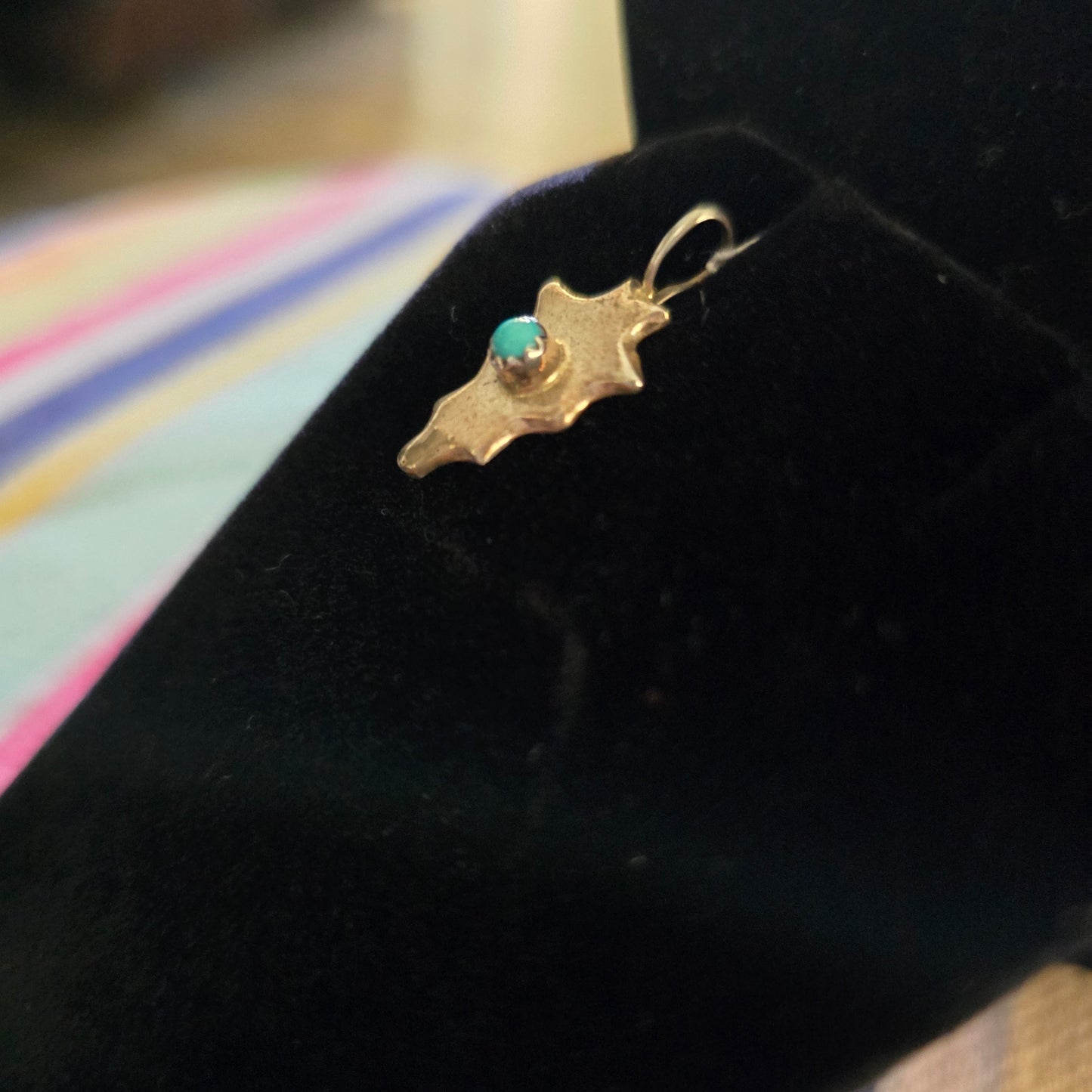 Sterling silver turquoise arrow charm