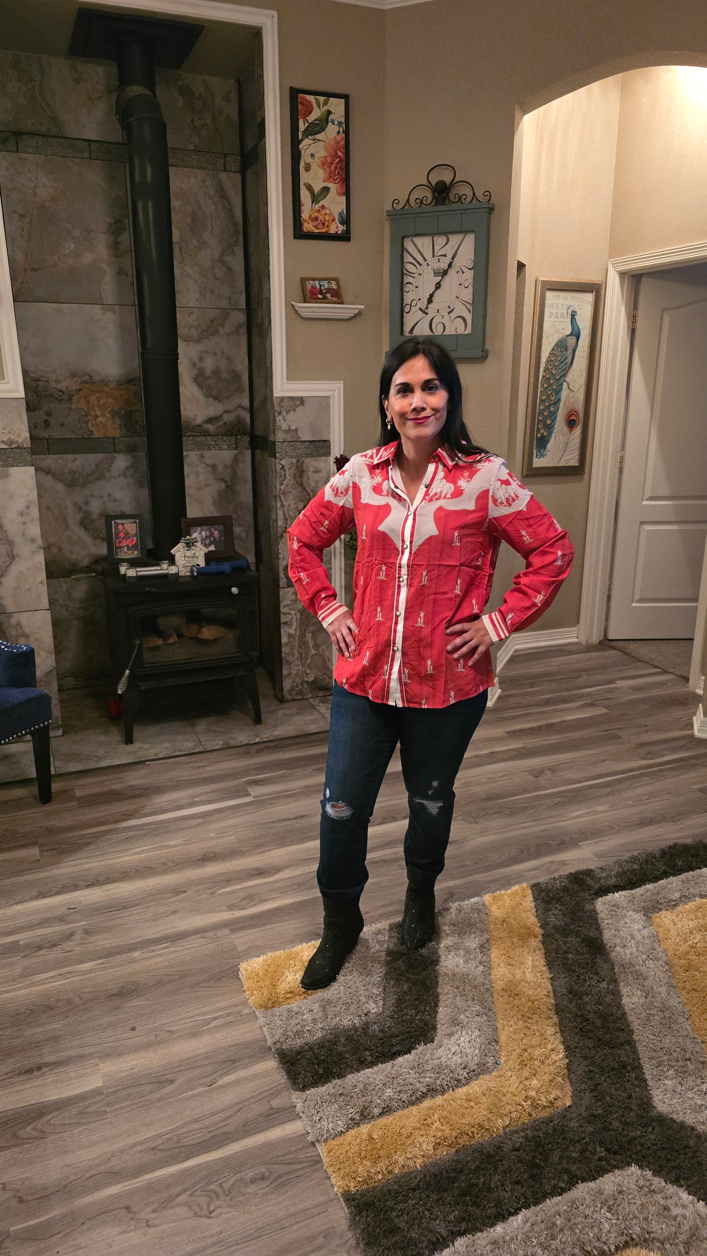 Cowgirl burnt Orange Shirt