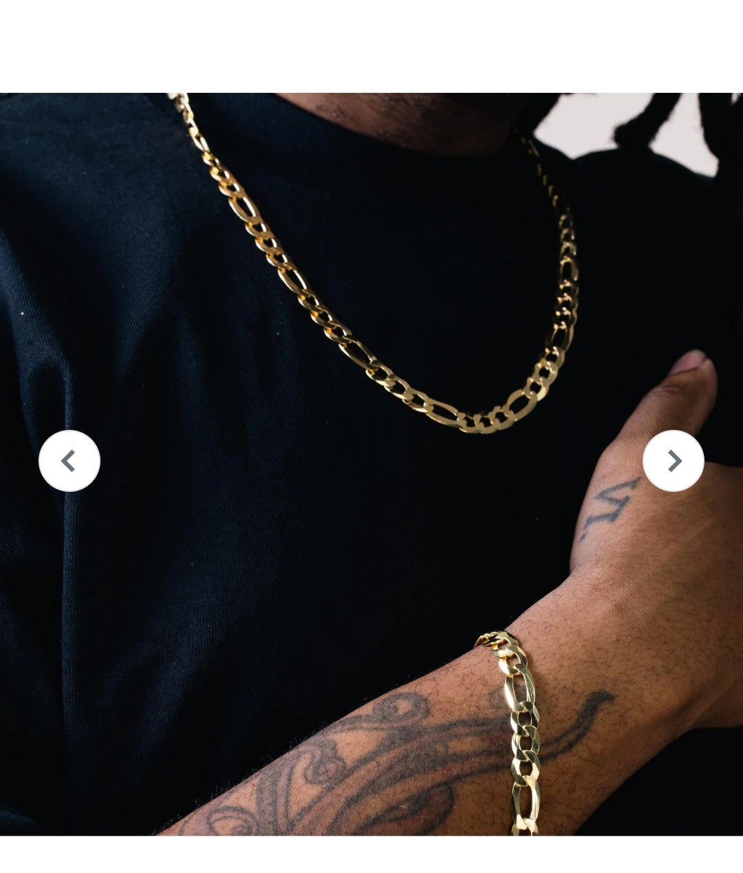 Silver Gold Plated Super Flat Figaro 200 gauge Bracelet 8.9mm - 9 inch, style 2769