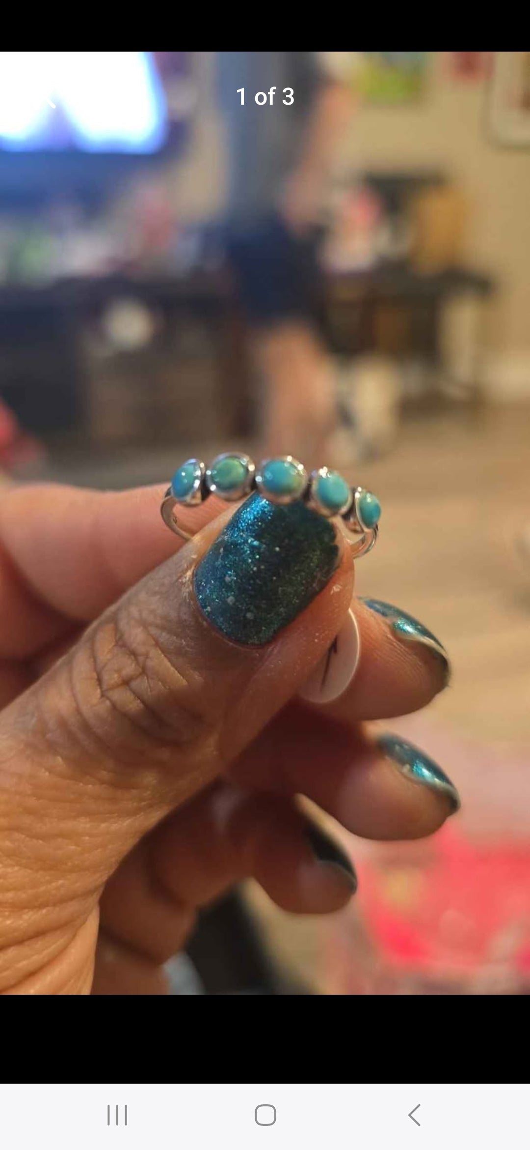 Sterling silver Turquoise 5 stone ring