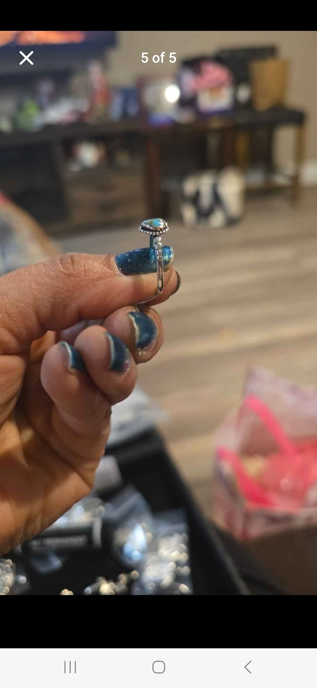 Sterling silver Turquoise Heart ring