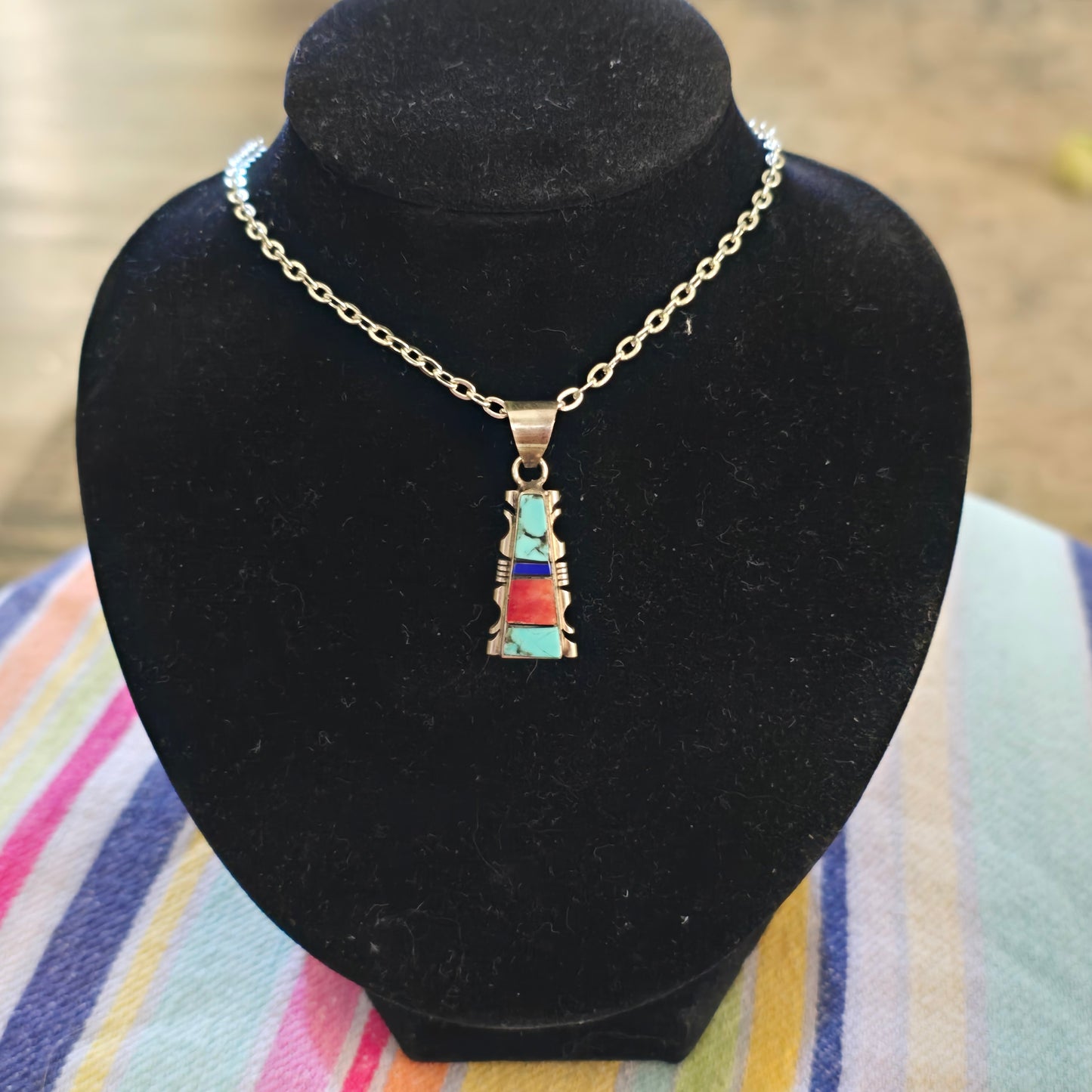 Sterling silver turquoise pendant