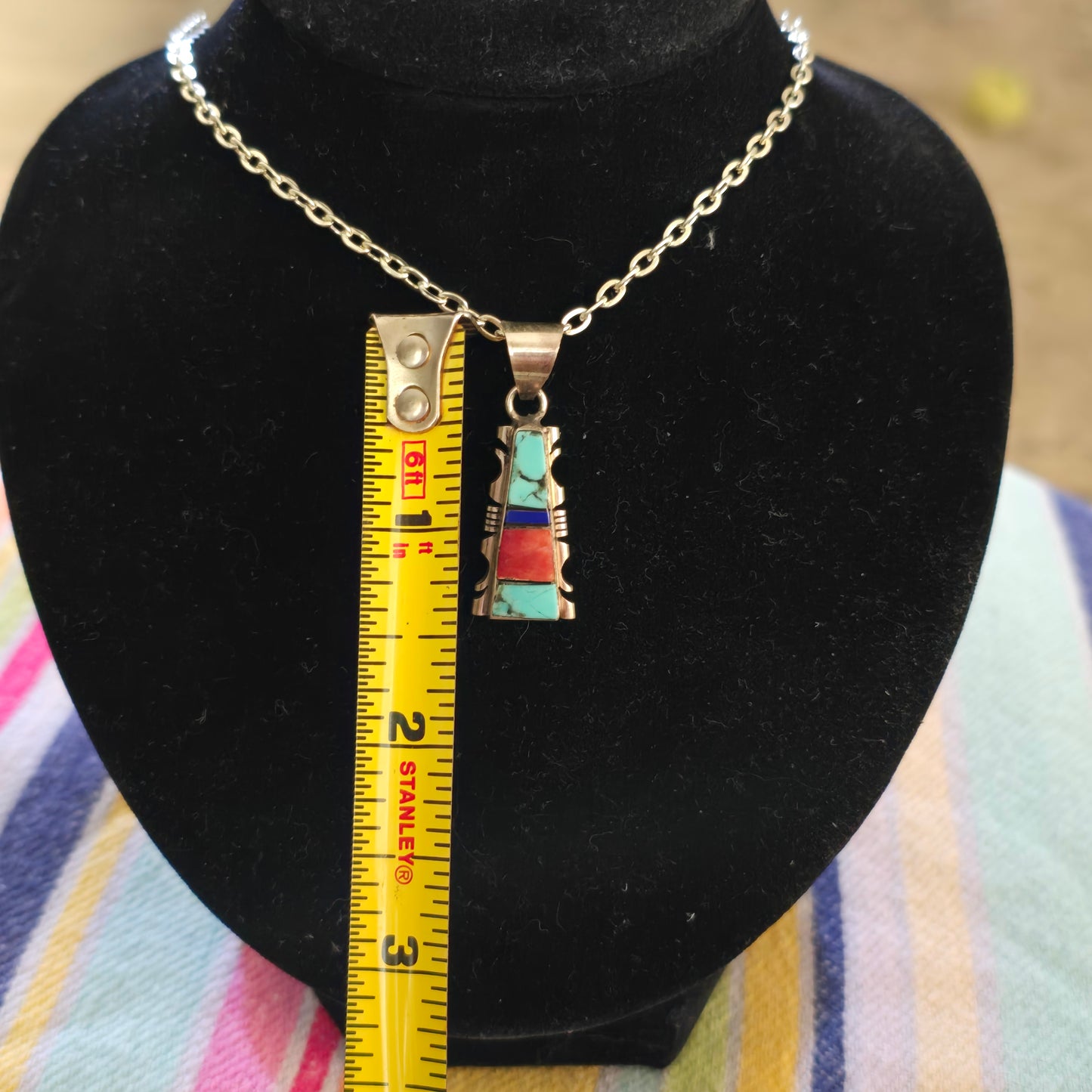 Sterling silver turquoise pendant