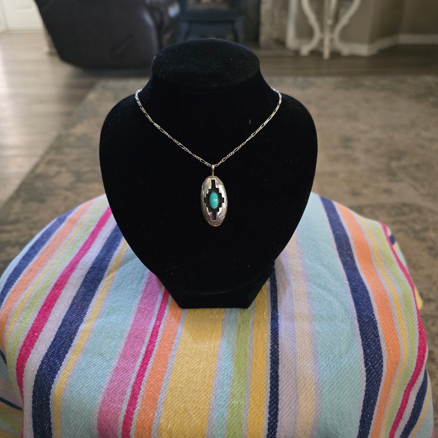 Sterling silver turquoise pendant