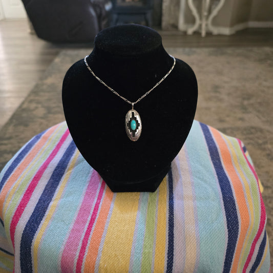 Sterling silver turquoise pendant