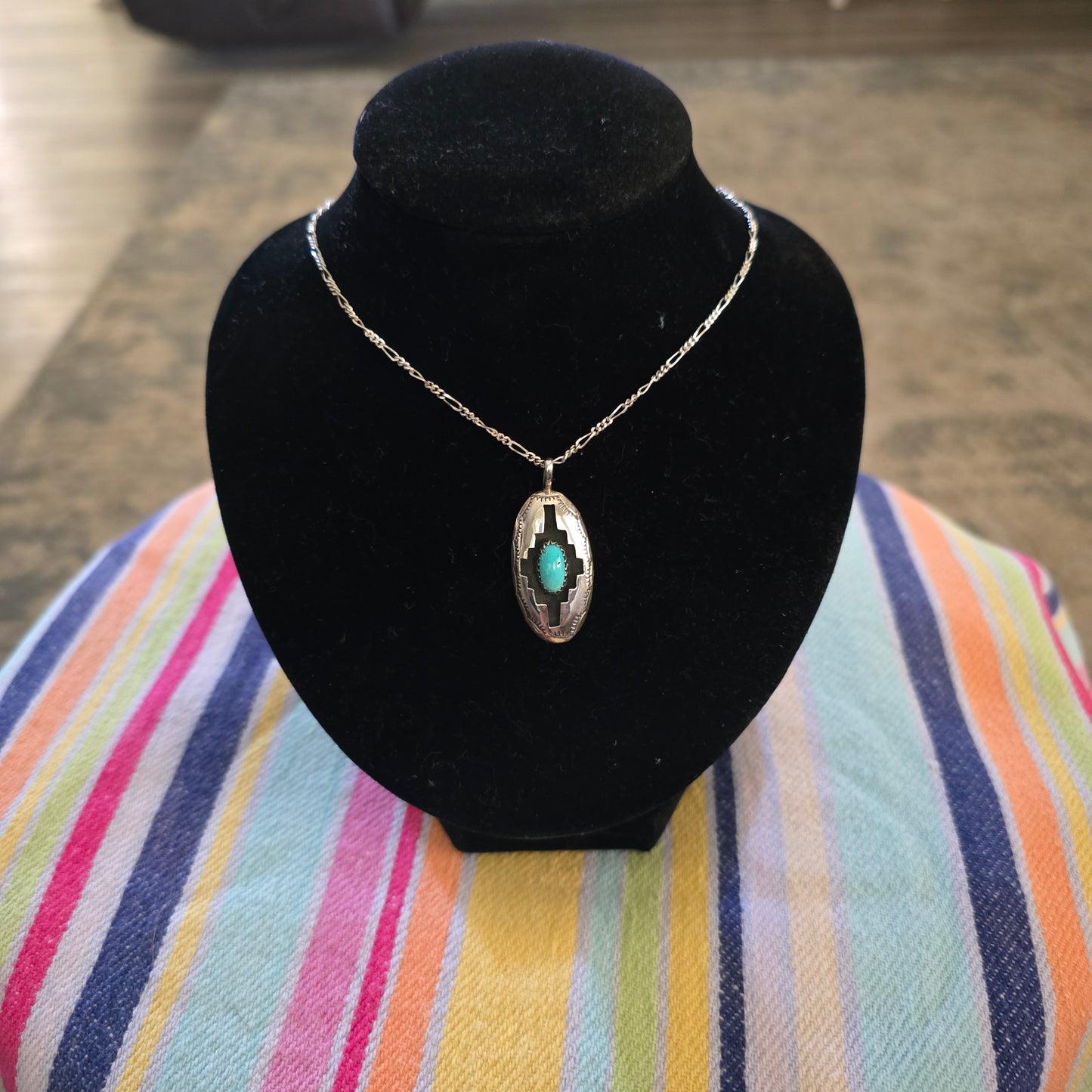 Sterling silver turquoise pendant