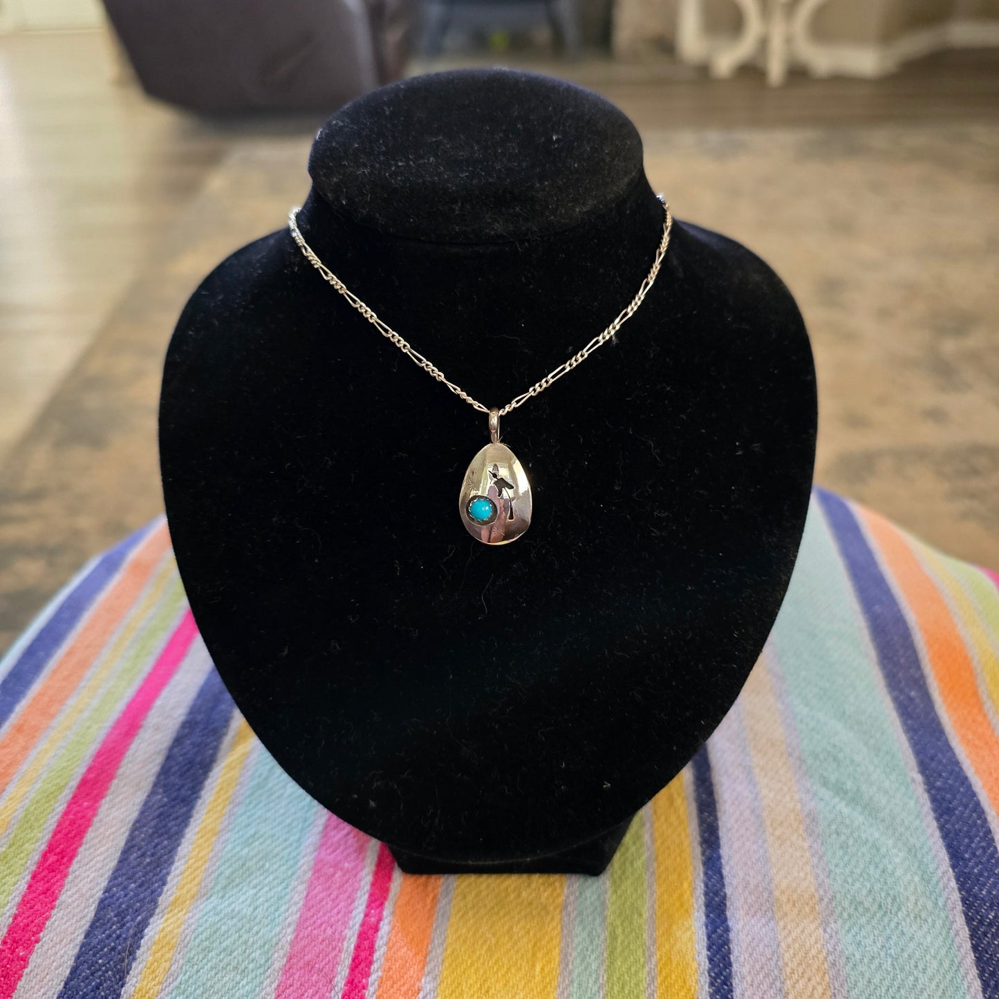 Sterling silver turquoise pendant