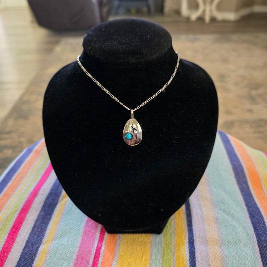 Sterling silver turquoise pendant