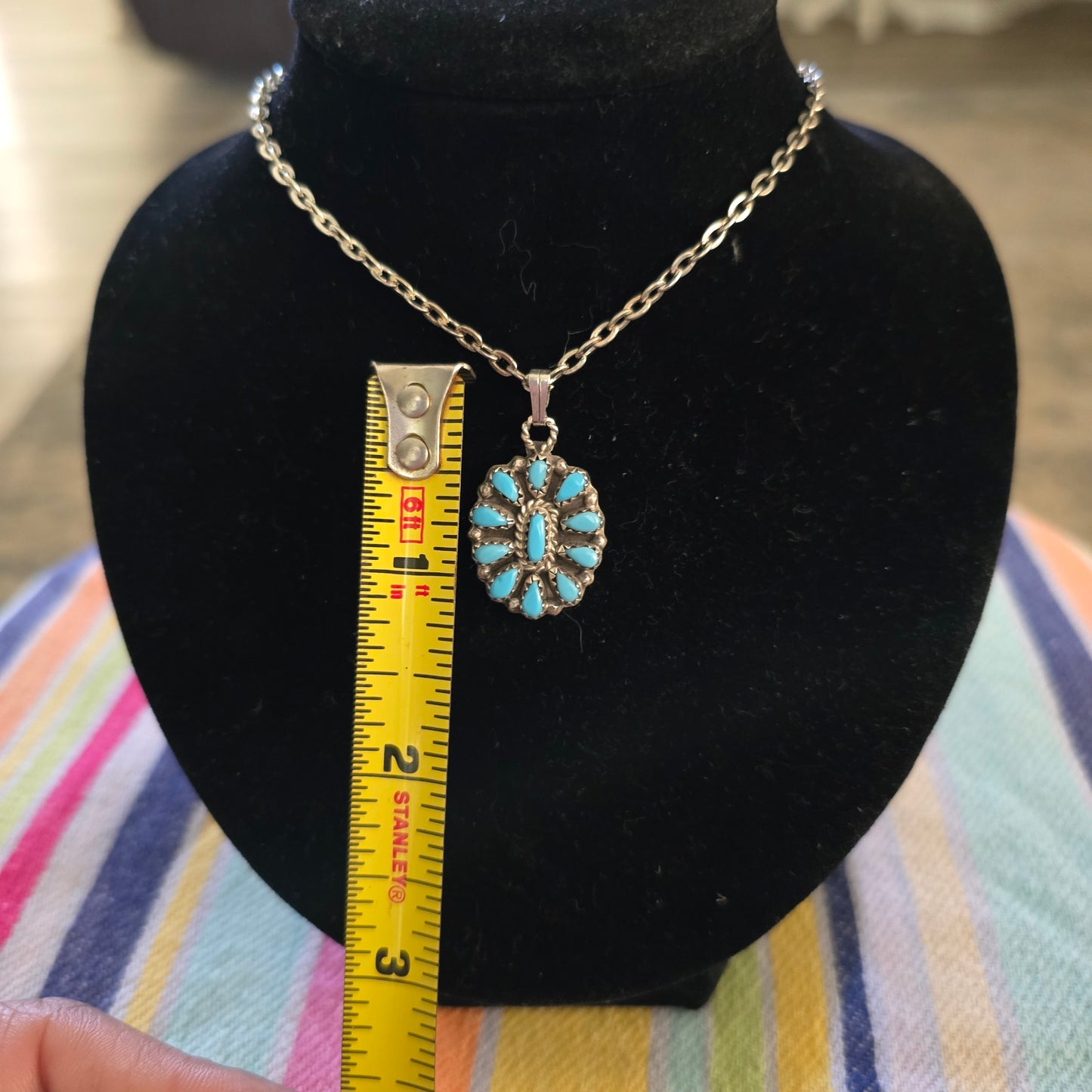 Sterling silver turquoise pendant