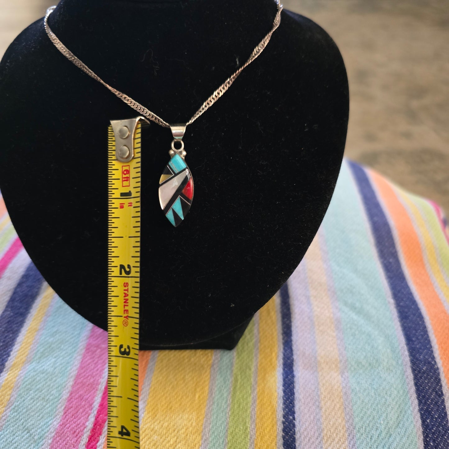 Sterling silver turquoise pendant