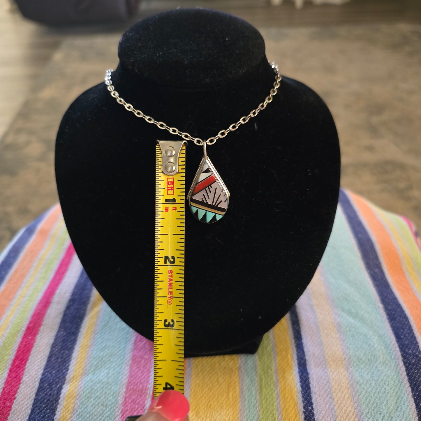 Sterling silver turquoise pendant