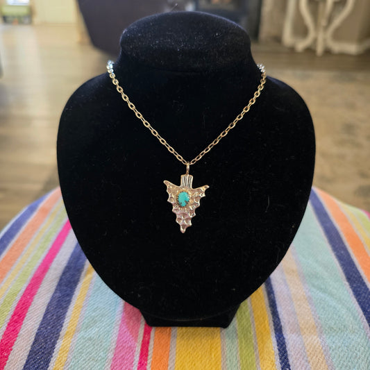 Sterling silver turquoise Arrow pendant