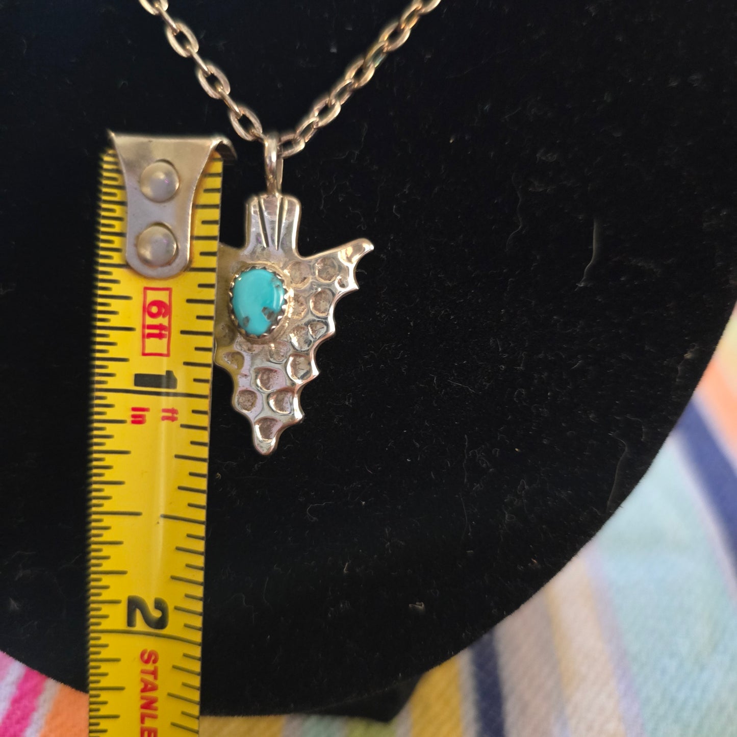 Sterling silver turquoise Arrow pendant