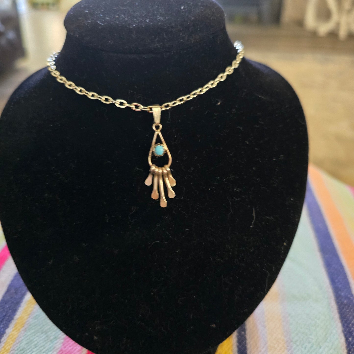 Sterling silver turquoise sunshine charm