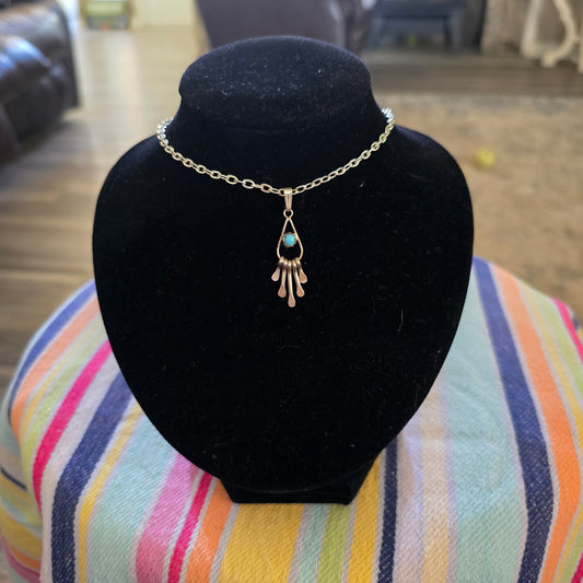 Sterling silver turquoise sunshine charm