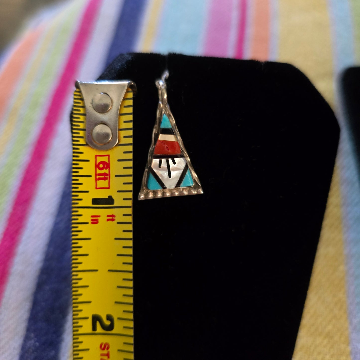 Sterling silver turquoise teepee charm