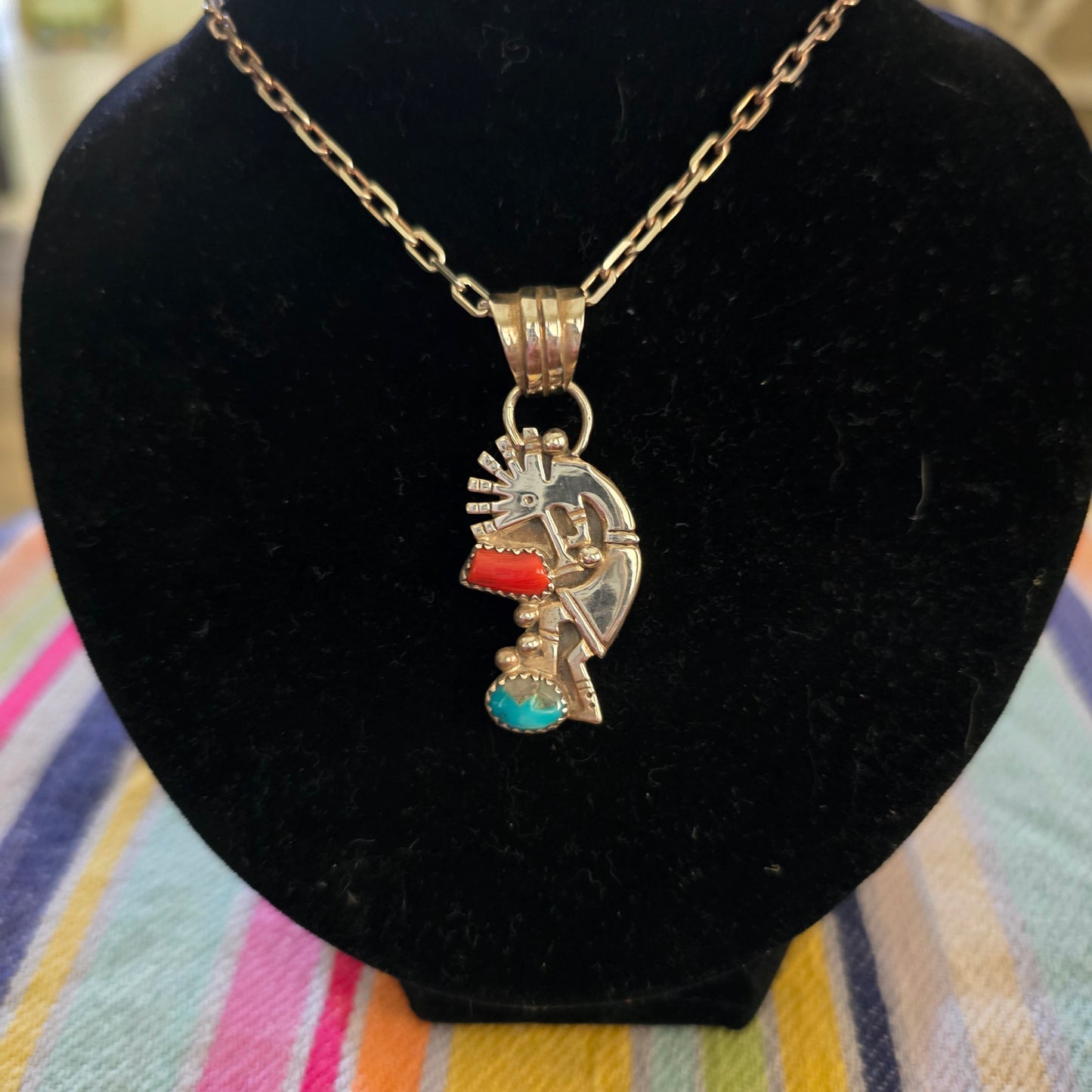 Sterling silver turquoise pendant