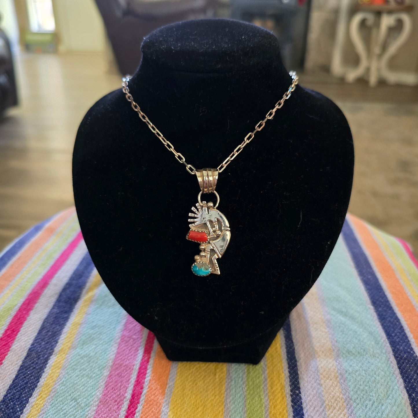 Sterling silver turquoise pendant