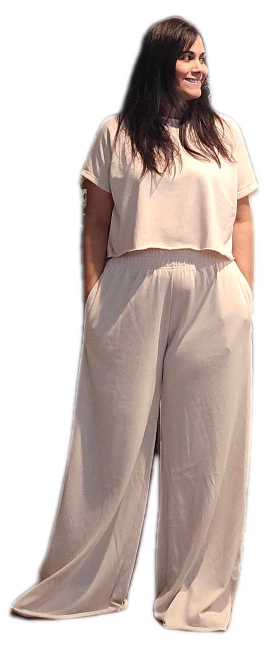 Butter soft sweatpants in beige