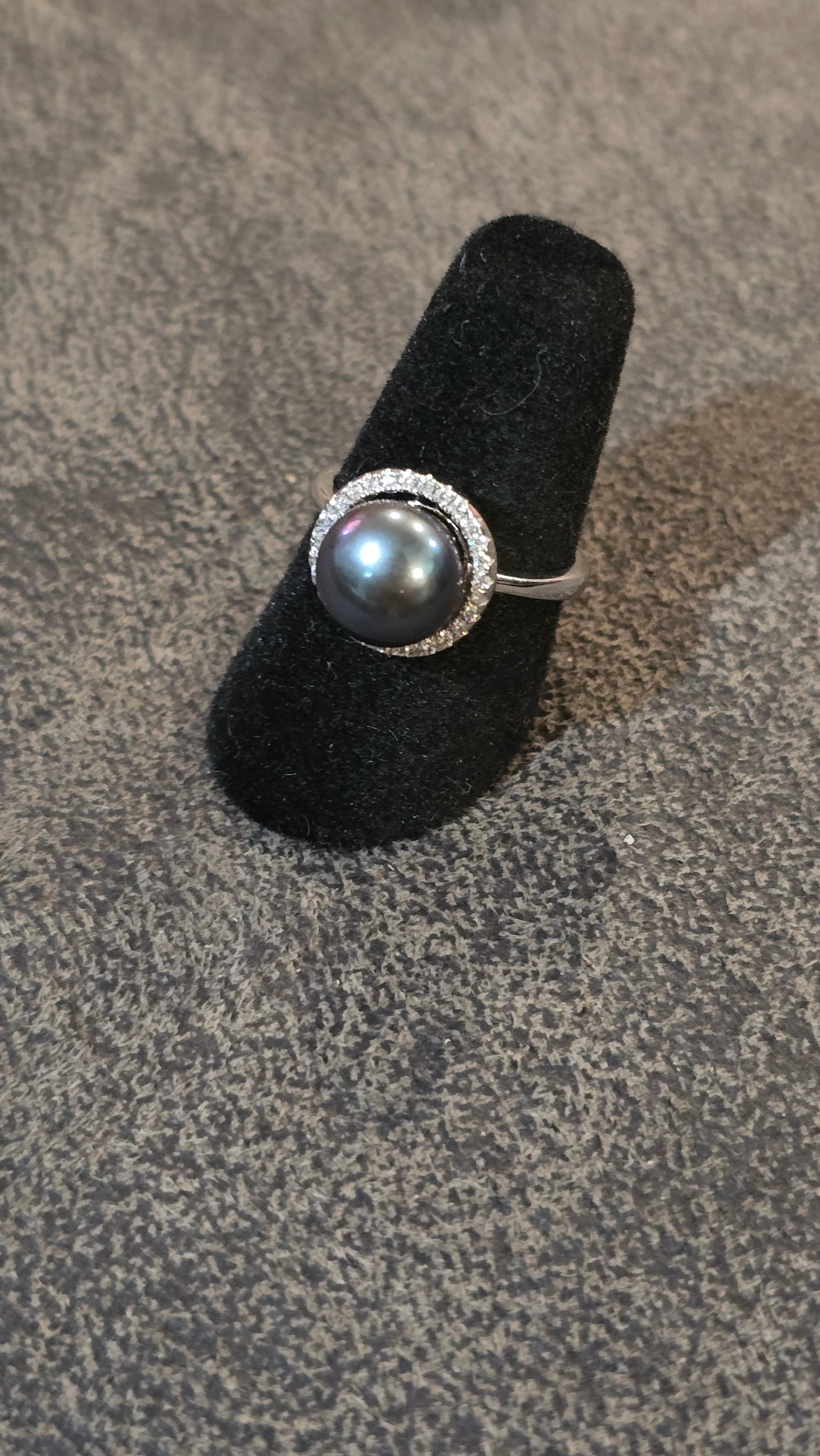 10mm Freshwater Cultured Pearl Sterling Silver Adjustable Ring