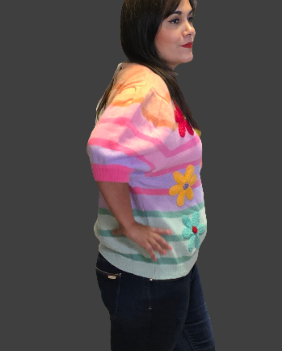 Happy flower sweater
