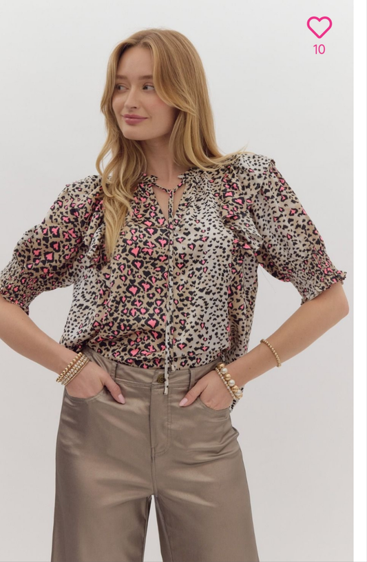 Fun Cheetah Blouse