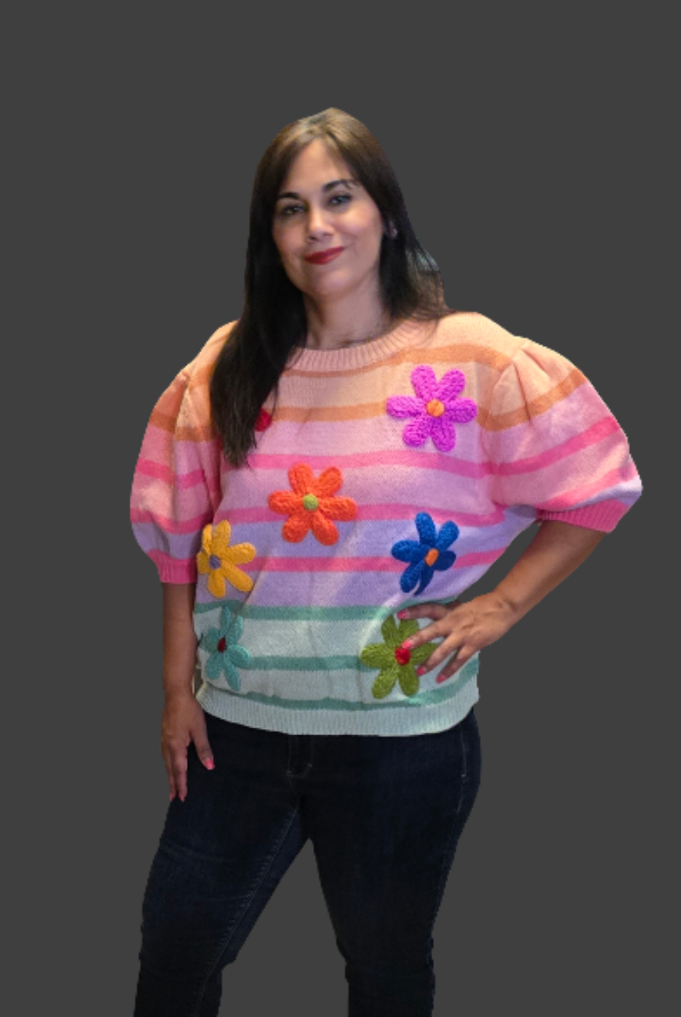 Happy flower sweater