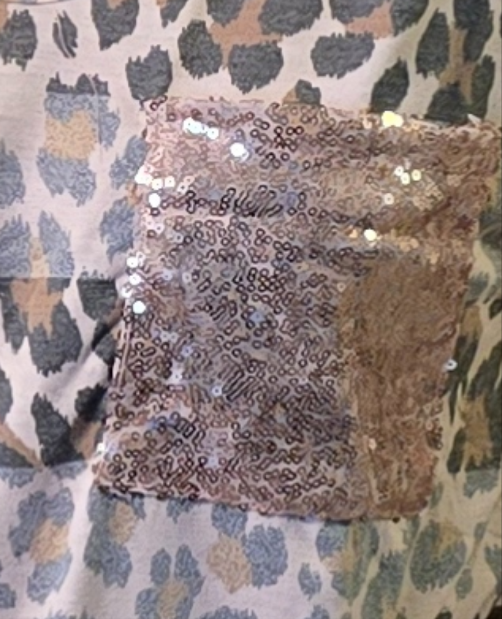 Leopard stripe print top