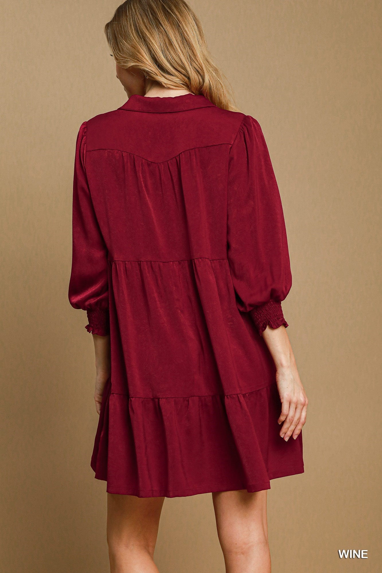Ladies Midi dress in Wine