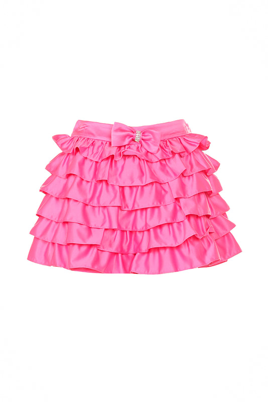 Hot Pink Ruffle Mini Skort