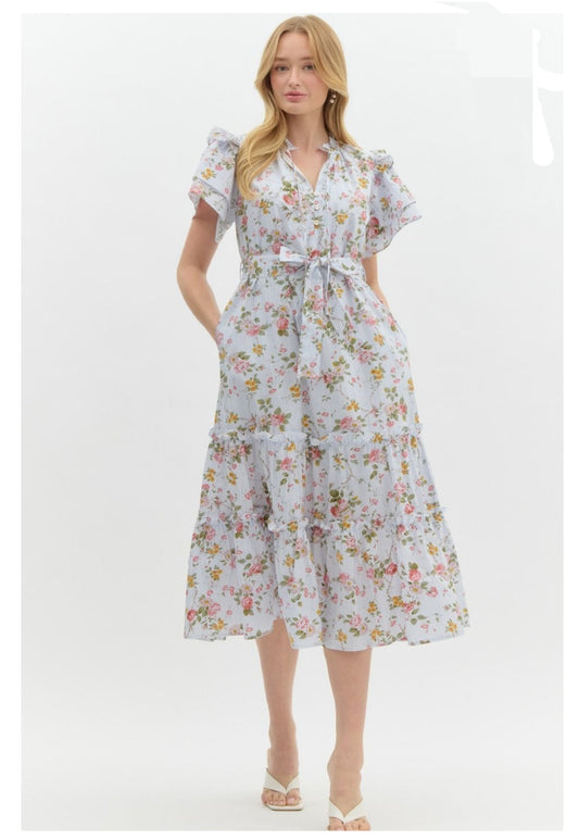 Floral print Midi dress