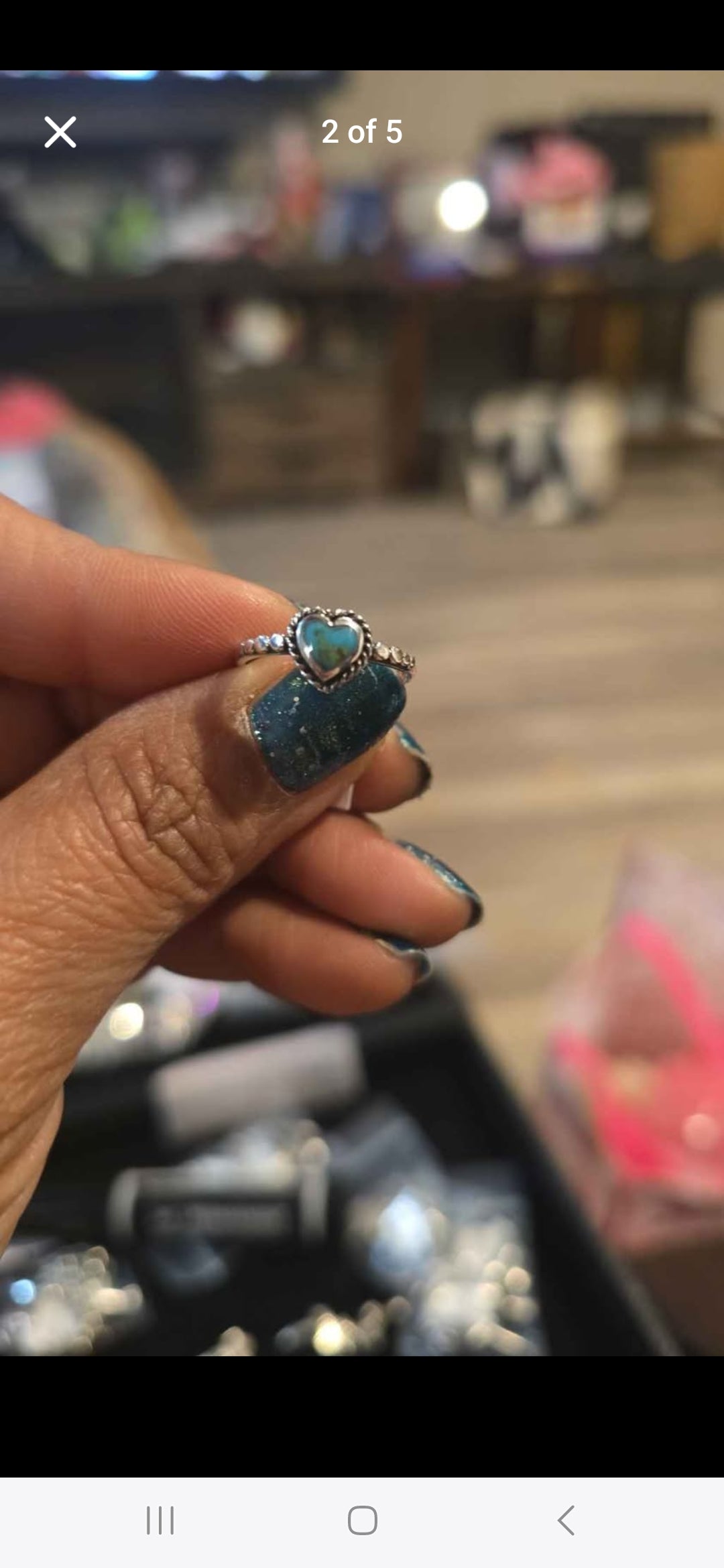 Sterling silver Turquoise Heart ring