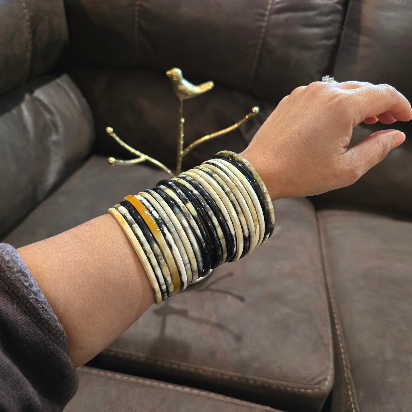 Buffalo Horn Slip on bracelets