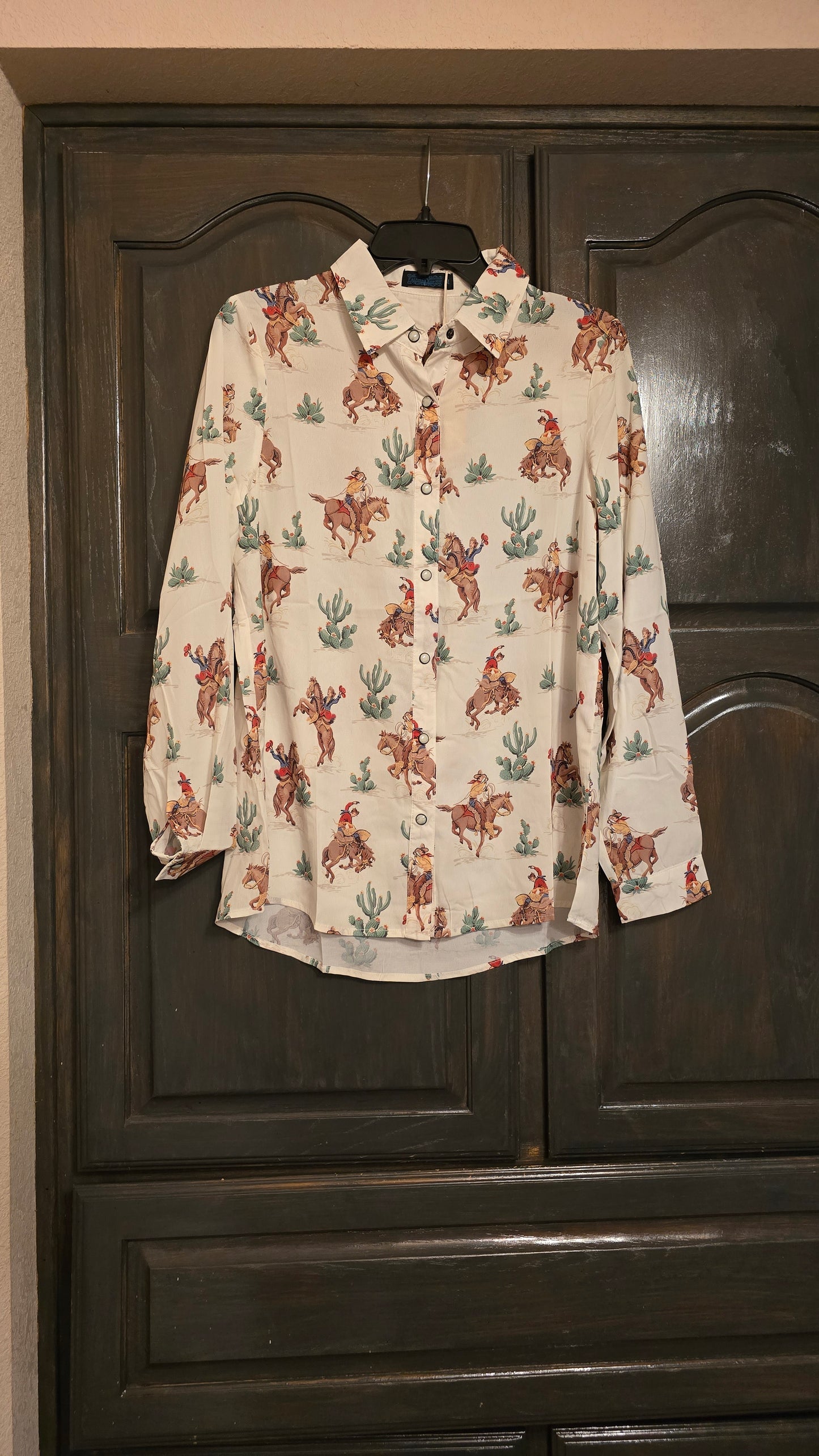 Cowgirl long sleeve beige top