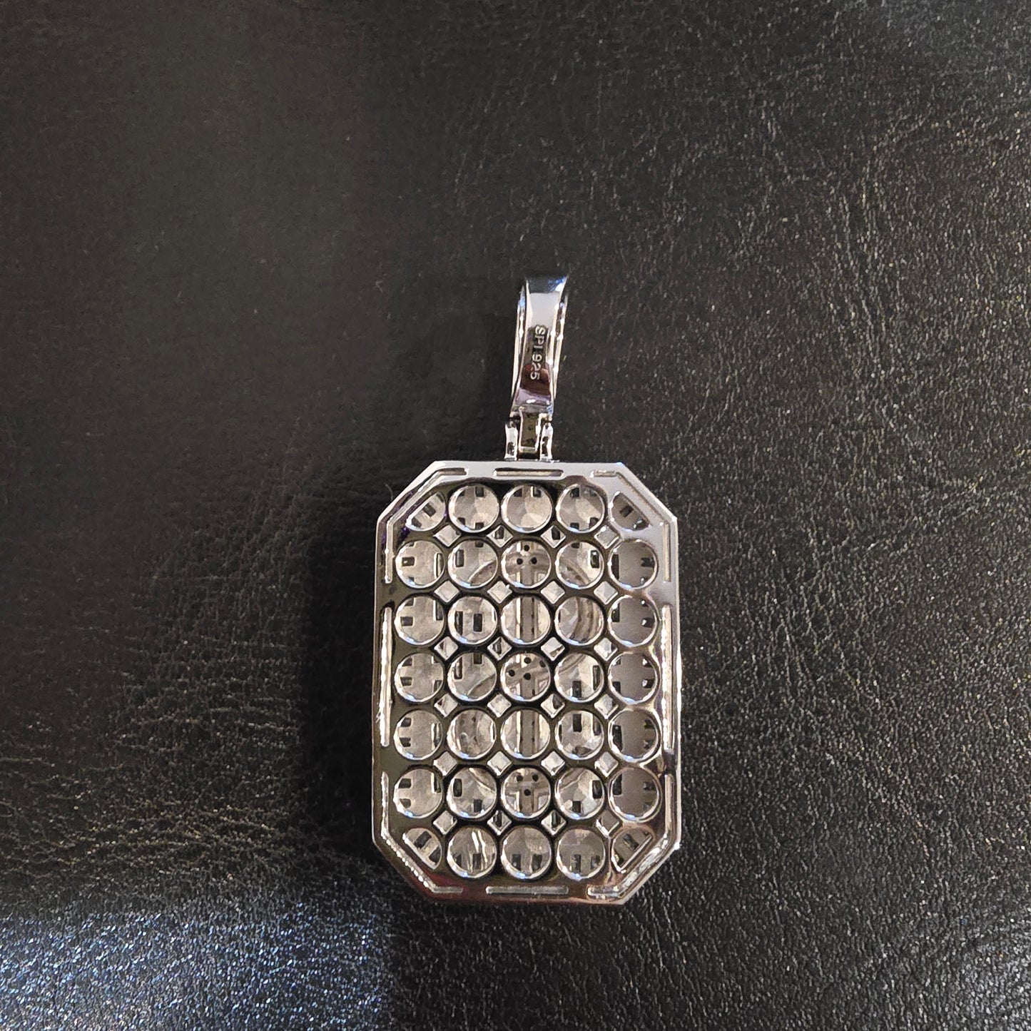 Sterling silver Dollar sign Charm with CZ stones