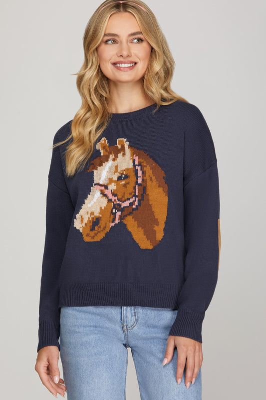 Horse Pattern Sweater