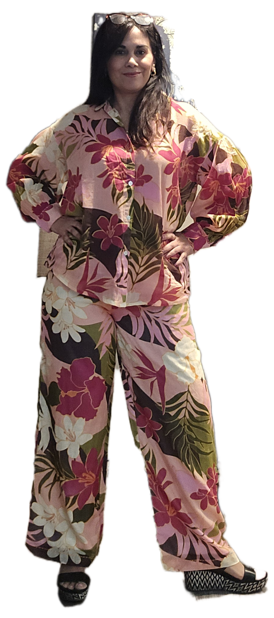 Lightweight floral pants