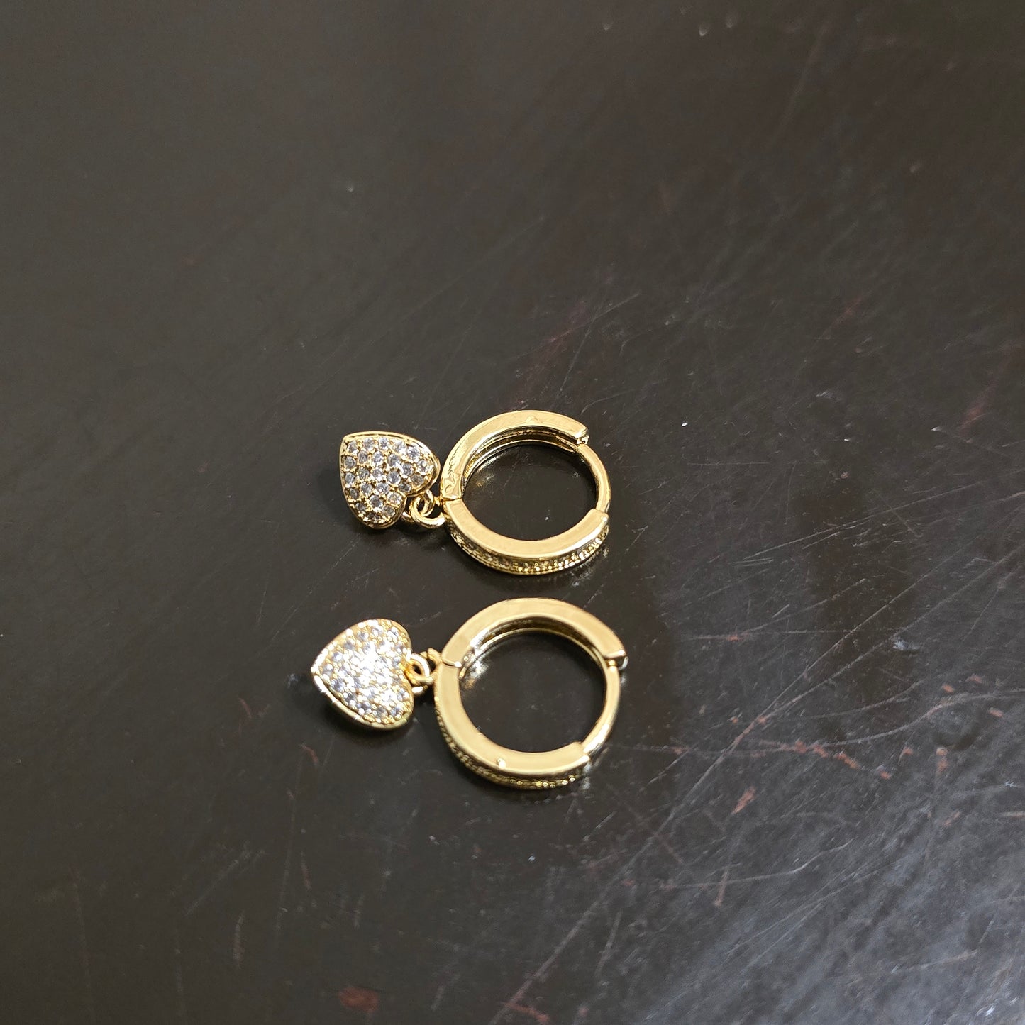 Fashion heart dangle earrings