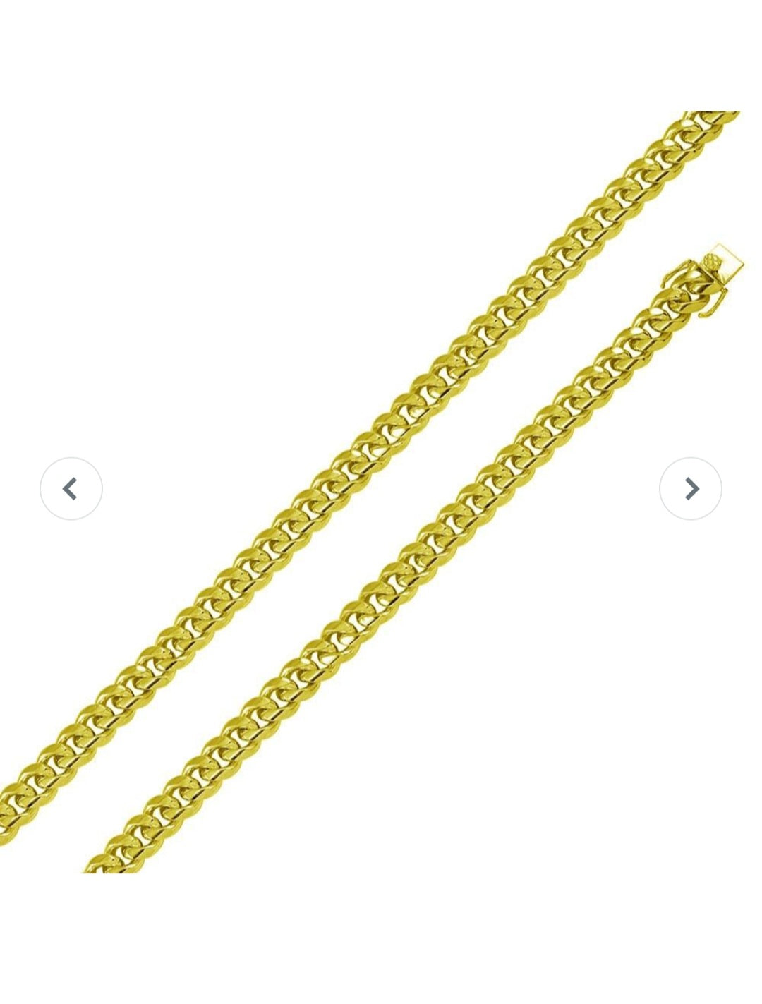 Gold Plated 925 Sterling Silver Miami Cuban Chain or Bracelet 9mm Box Lock, 9 inch style 4869