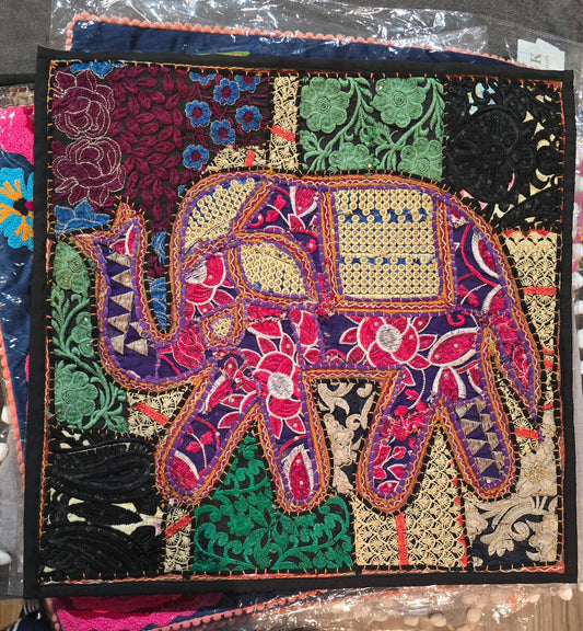 Elephant Embroidered Pillowcase