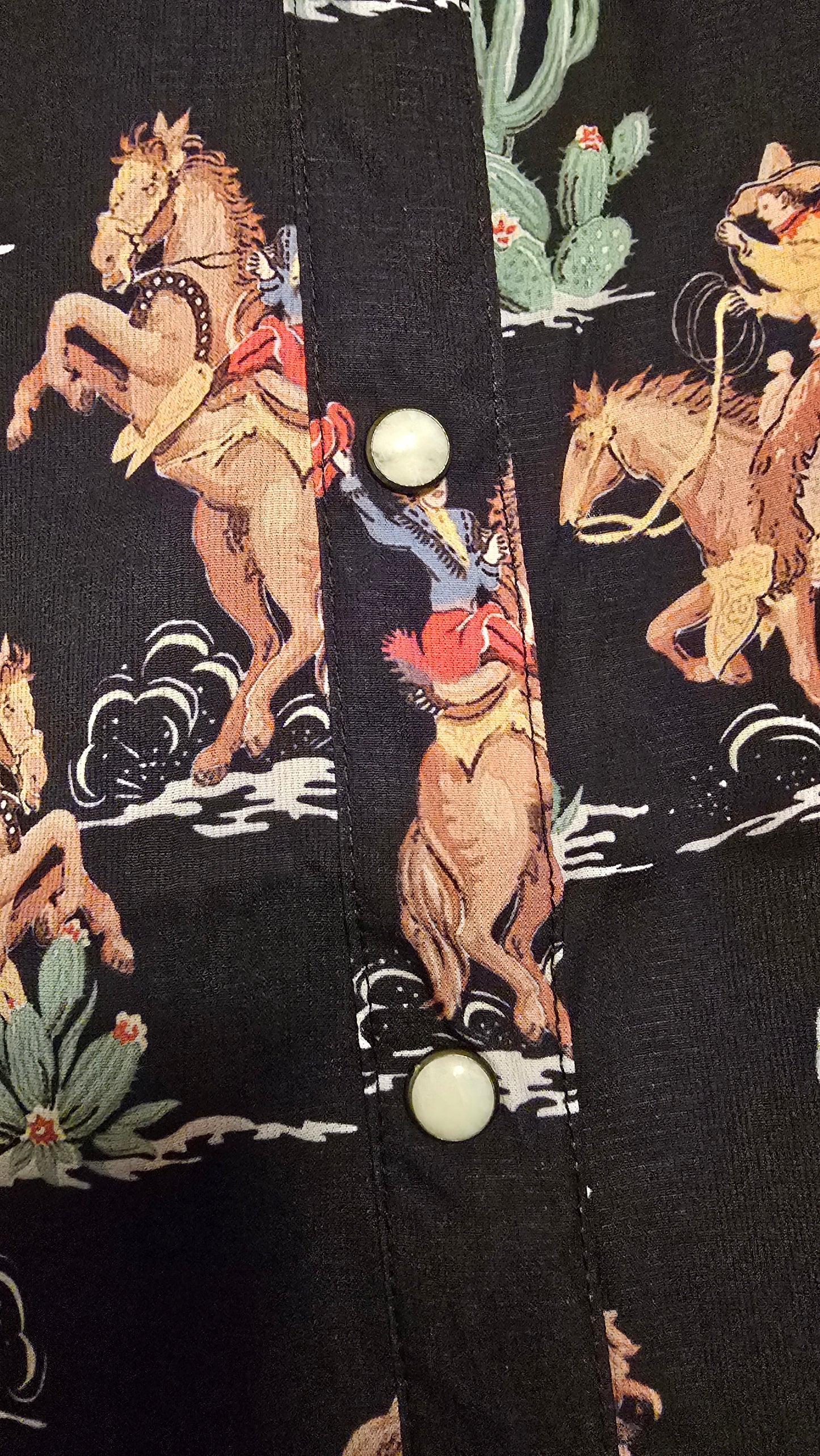 Cowgirl long sleeve black top