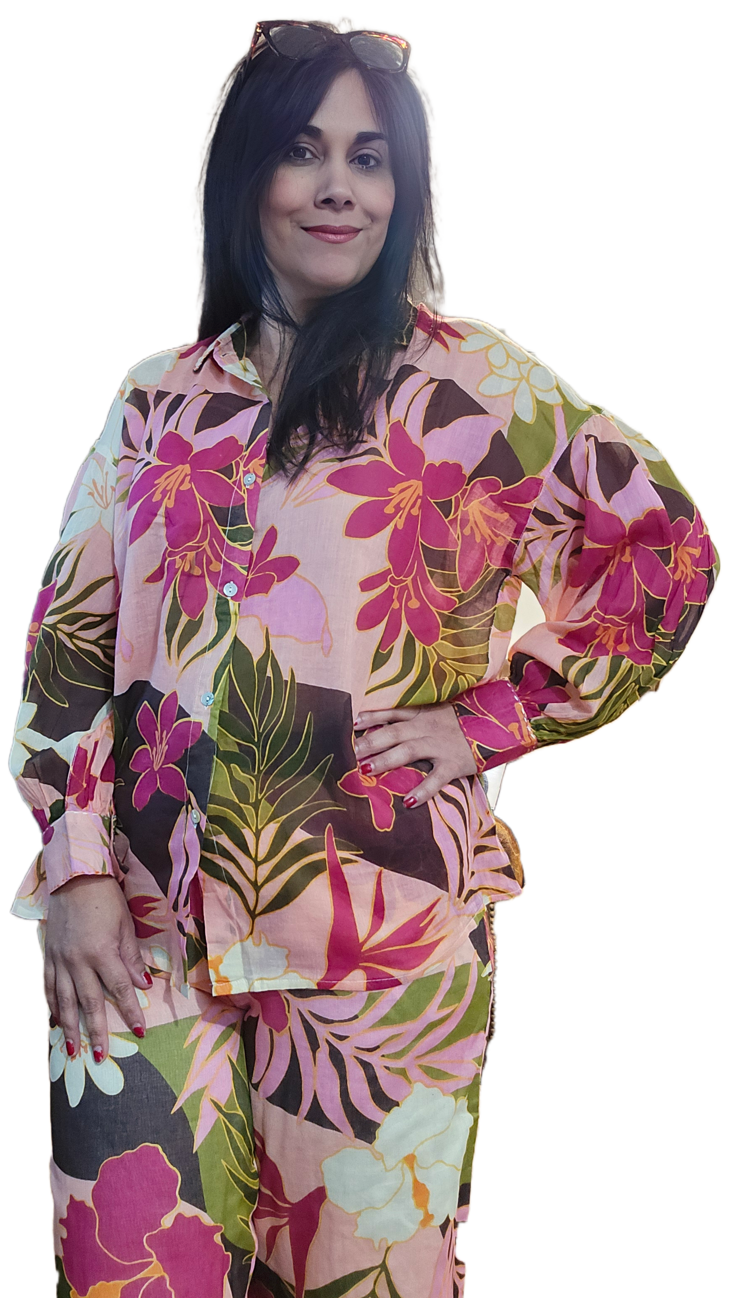 Lightweight floral pants