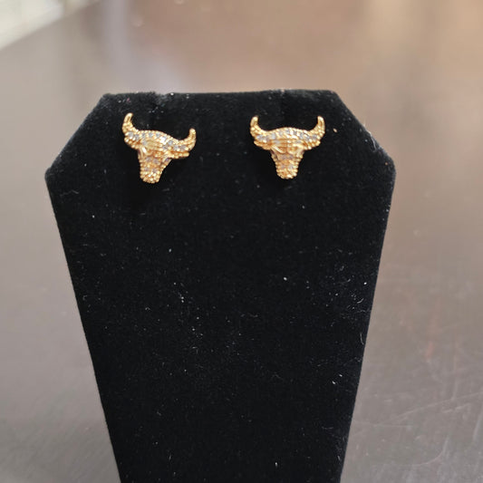 Fashion Longhorn post earrings