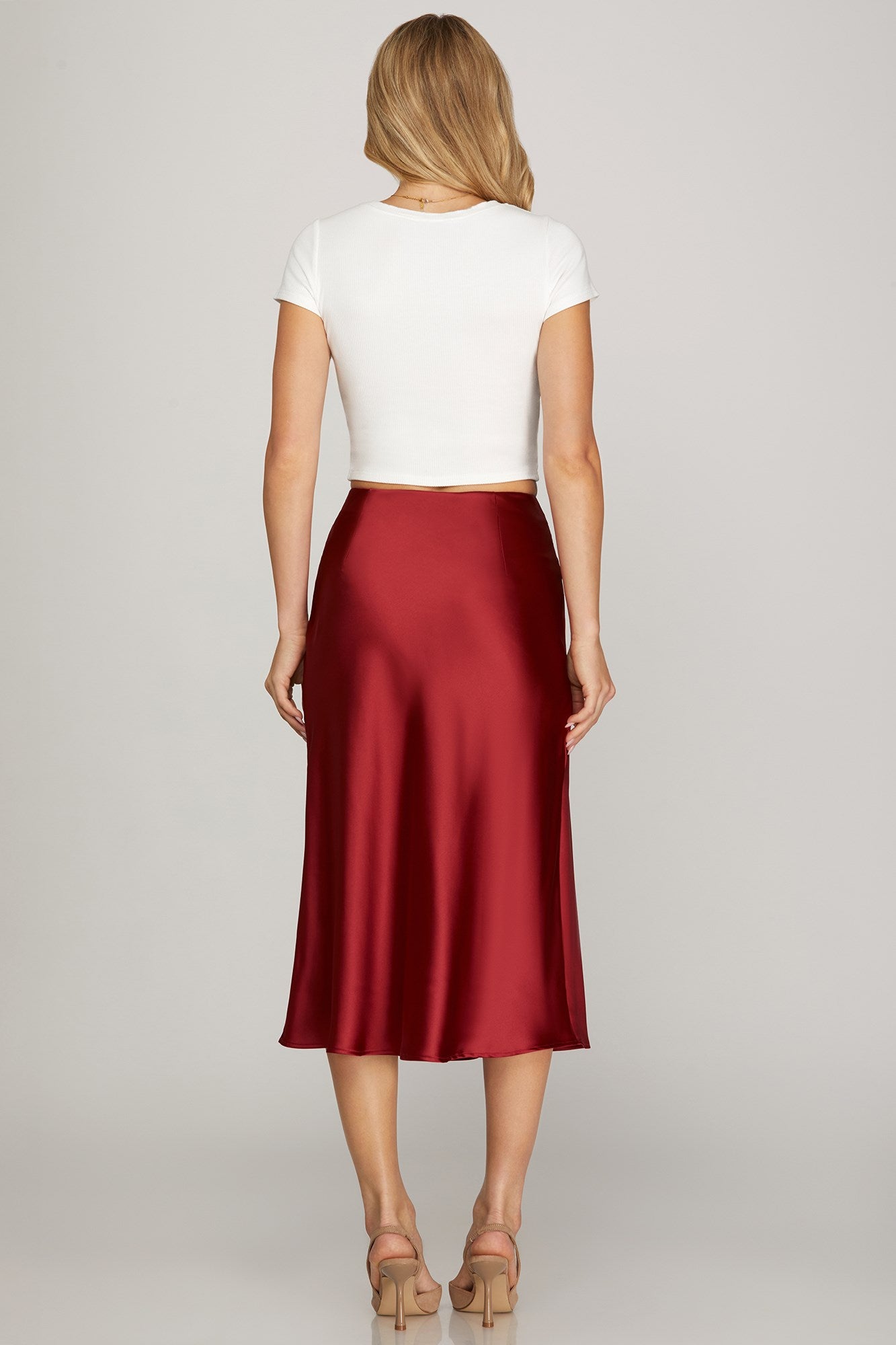 Cheers! Red satin skirt