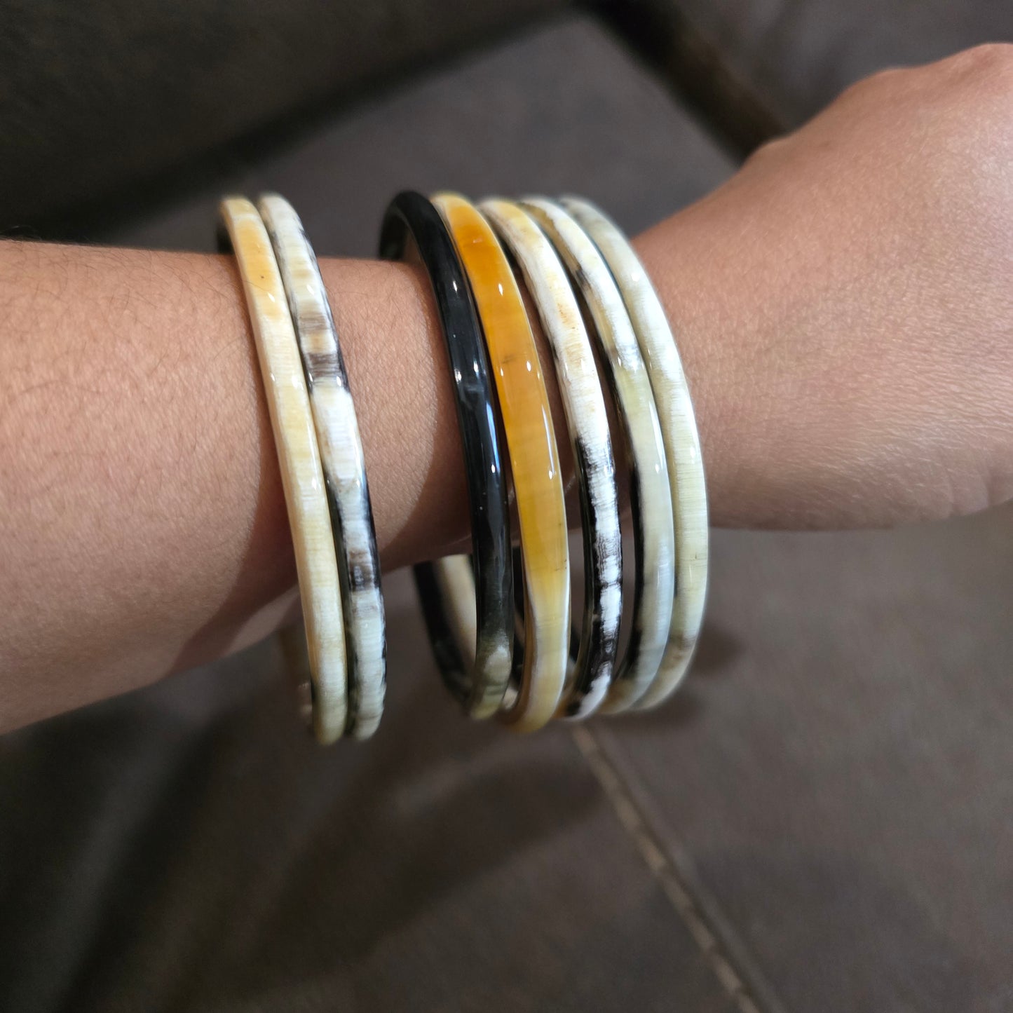 Buffalo Horn Slip on bracelets