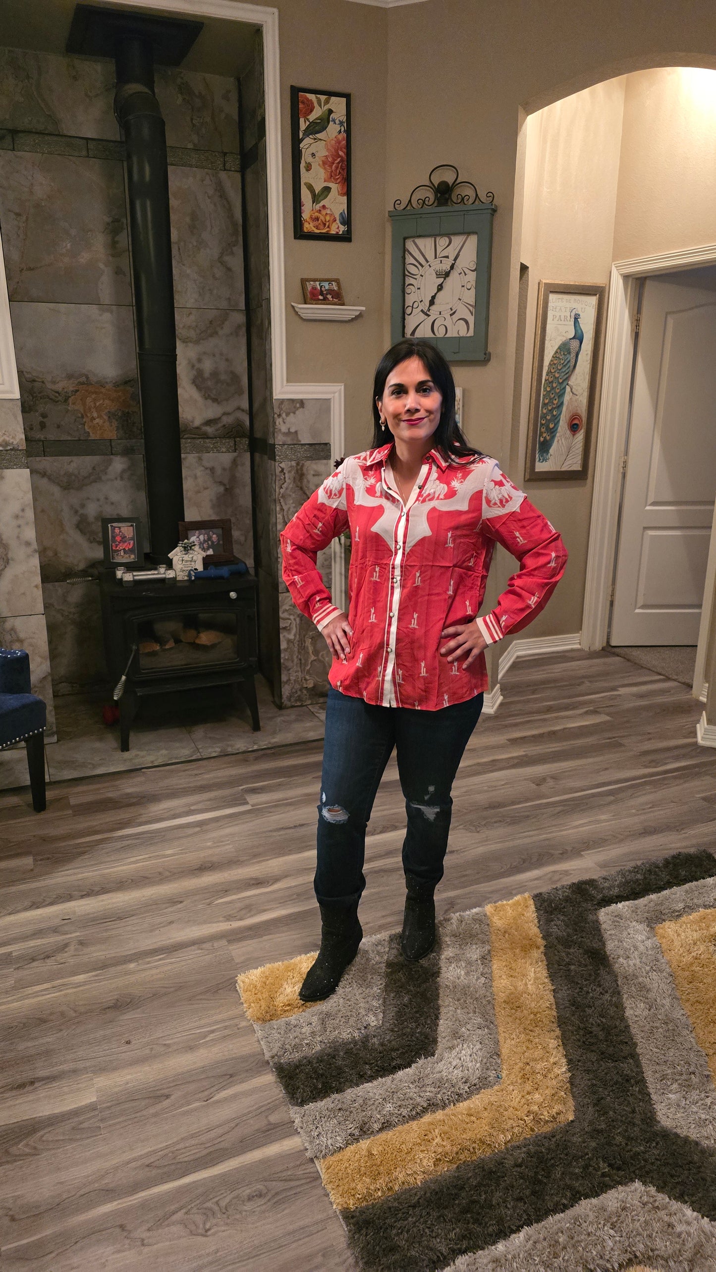 Cowgirl burnt Orange Shirt