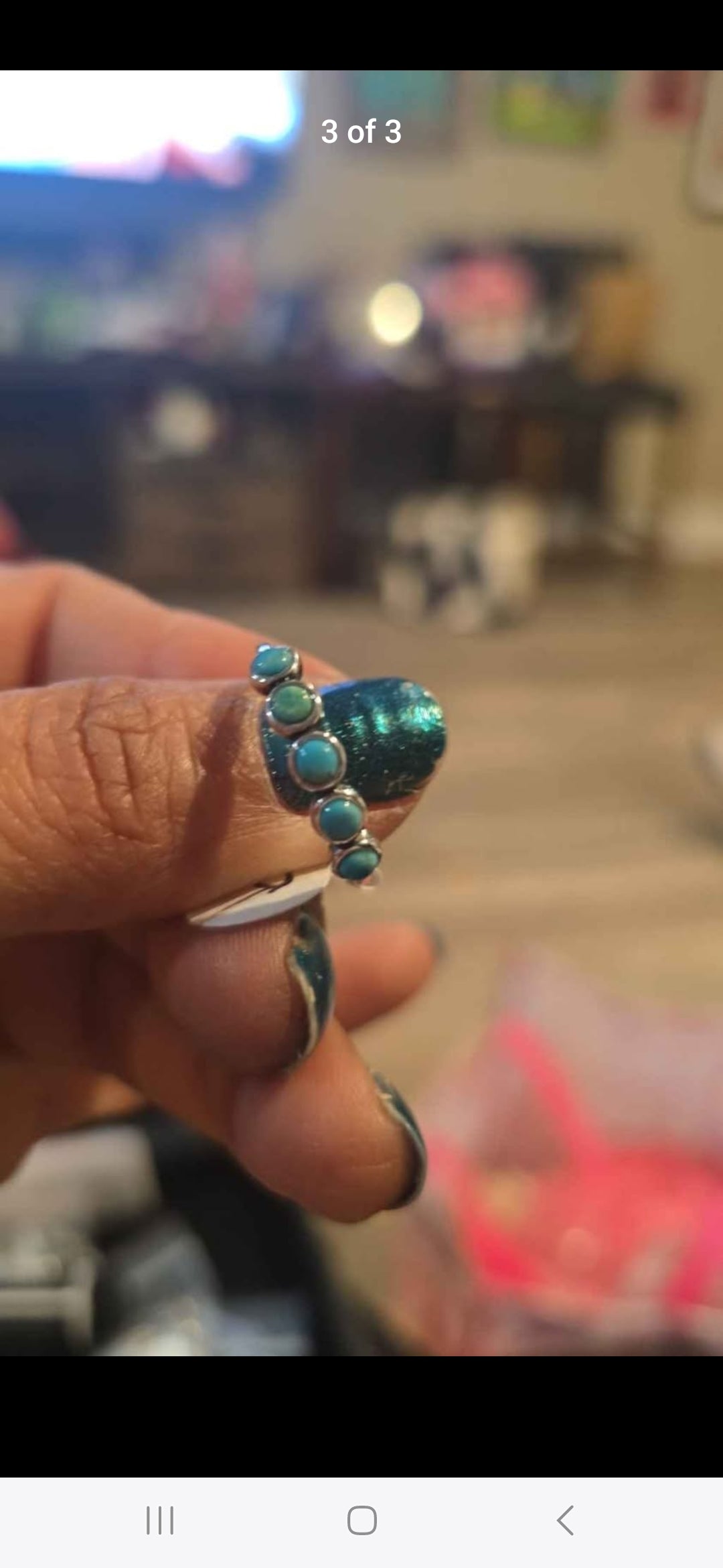 Sterling silver Turquoise 5 stone ring