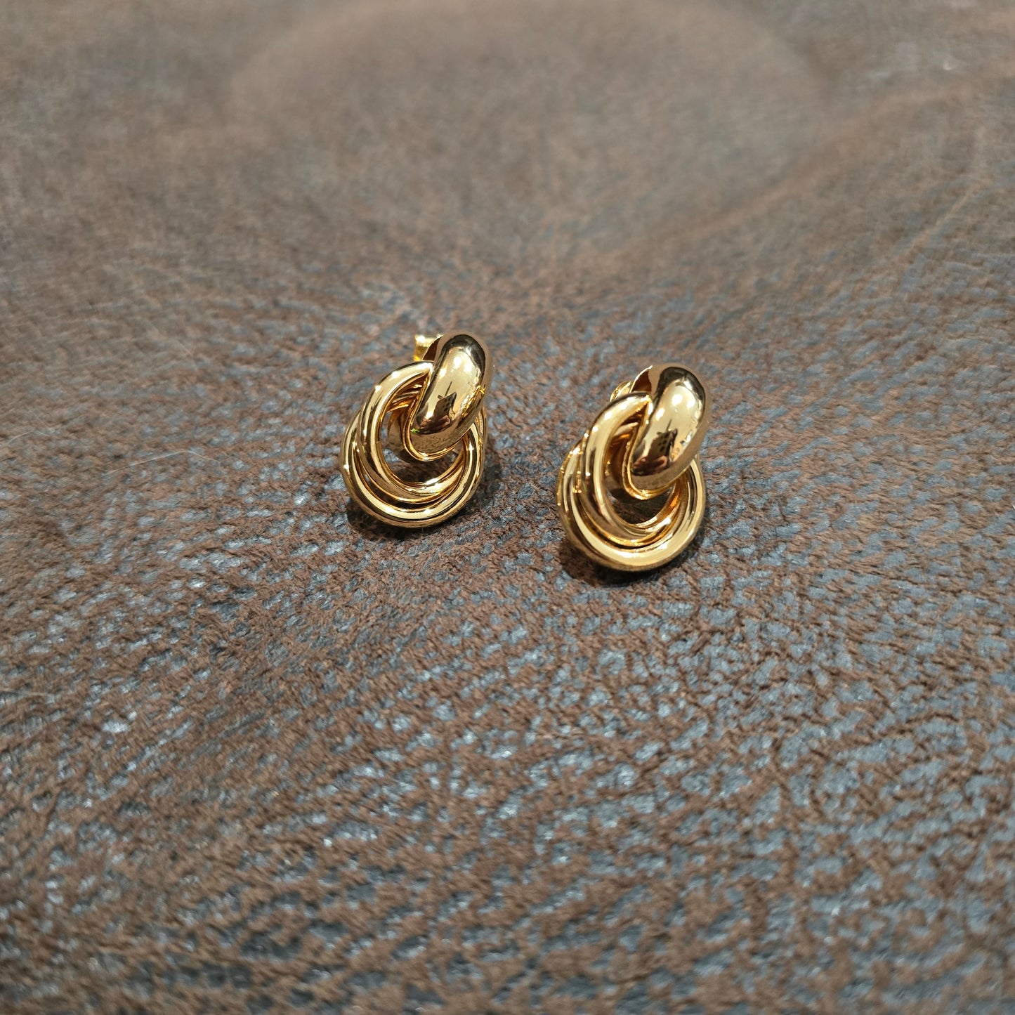 Knot fashion 14k dipped earrings